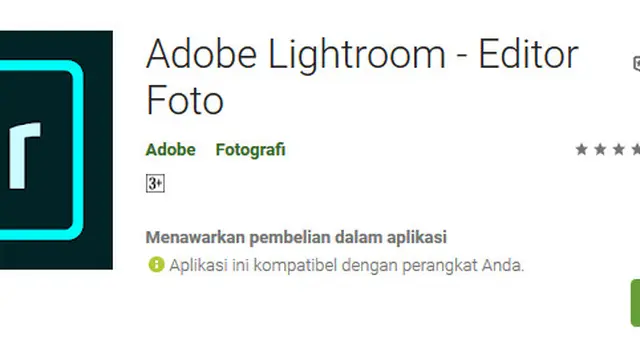 Ilustrasi Lightroom (Sumber: googleplay.com)