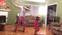 Aksi lucu seorang ayah dan putri kecilnya yang menggemaskan menari dengan diiringi hit terbaru Justin Timberlake, Can't Stop the Feeling. 