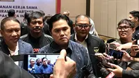 Ketua Umum PSSI Erick Thohir mengaku belum punya rencana menambah pemain naturalisasi Timnas Indonesia dalam waktu dekat. (Liputan6.com/Melinda Indrasari)