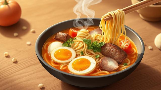 Siapa yang bisa menolak kelezatan mie instan? Namun, kamu harus tahu bahwa ada bahaya tersembunyi di balik mi instan jika dimakan setiap hari. Penting untuk mulai membatasi konsumsinya! (Ilustrasi by AI)