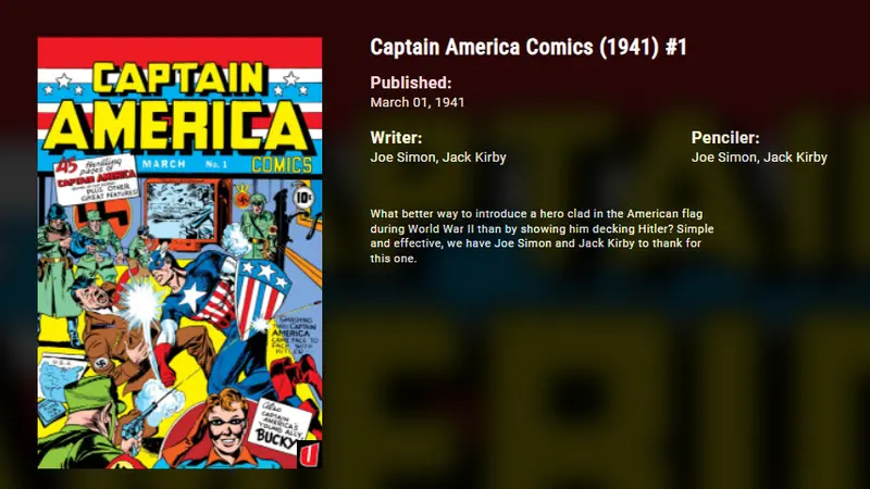 Komik Captain America edisi No. 1