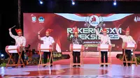 Rapat Kerja Nasional (Rakernas) XVI Asosiasi Pemerintah Kota Seluruh Indonesia (APEKSI) Tahun 2023 yang mengambil tema "Kota Kita Maju, Indonesia Kita Kuat", di Hotel Upperhills Makassar, Rabu (12/7/2023).