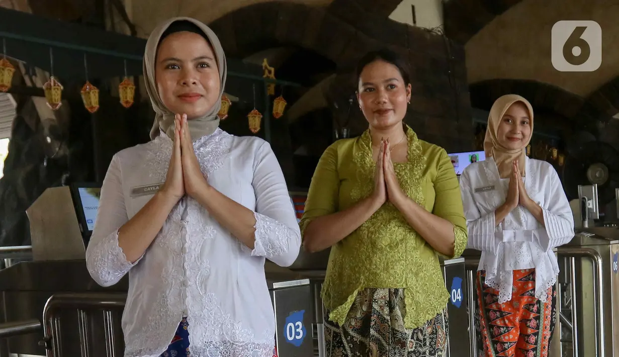 Selain itu, penggunaan kebaya pada peringatan Hari Kartini juga bertujuan pelestarian pengenaan busana tradisional. (Liputan6.com/Herman Zakharia)