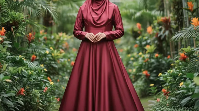 Abaya Satin Polos