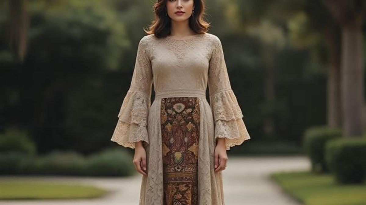 7 Model Batik Brokat Kombinasi berbagai Lengan, Kombinasi Tradisional dan Modern yang Elegan