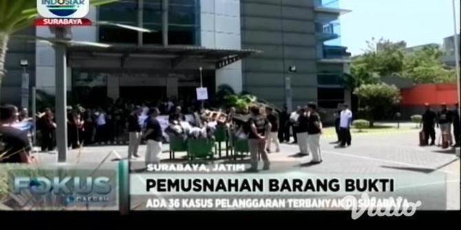 VIDEO: Balai Monitor Frekuensi Surabaya Musnahkan 76 Barang Sitaan
