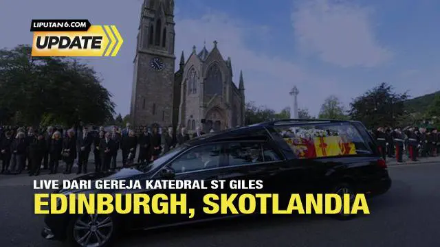 Koresponden Liputan6, Wina melaporkan secara langsung situasi gereja katedral St Giles, Edinburgh, Skotlandia pasca wafatnya Ratu Elizabeth II pada Jumat, 09 September 2022.