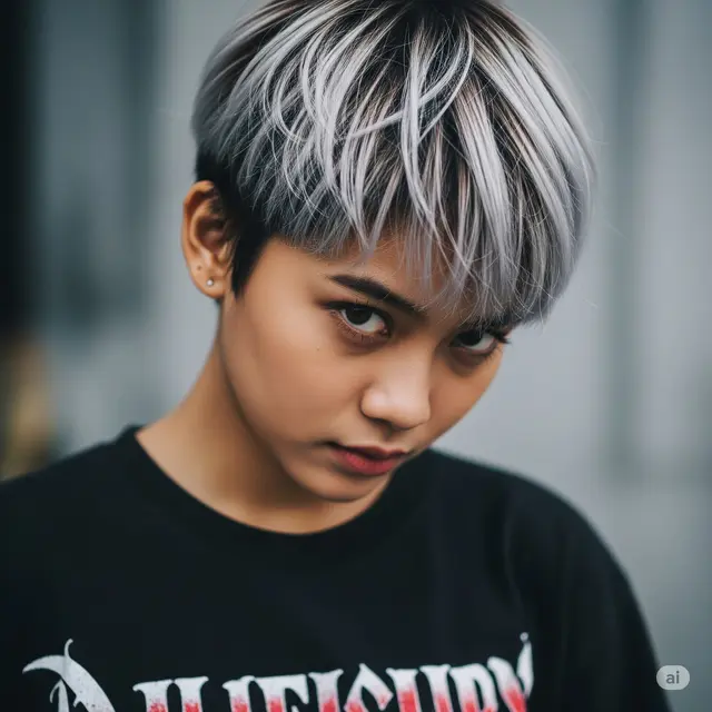 Ide Potong Rambut Pendek Aesthetic. Foto: Gemini