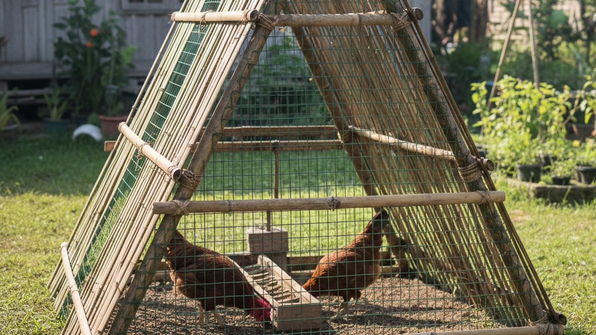 7 Model Kandang Ayam Umbaran Segitiga dari Barang Bekas, Kokoh dan Hemat Biaya