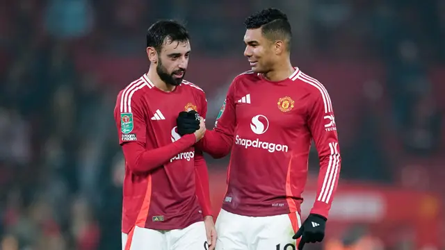 Foto: Melihat Permainan MU Selepas Ditinggal Erik ten Hag, Gacor Lolos ke Perempat Final Carabao Cup