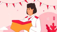 Ilustrasi Paskibraka, upacara bendera. (Image by freepik)