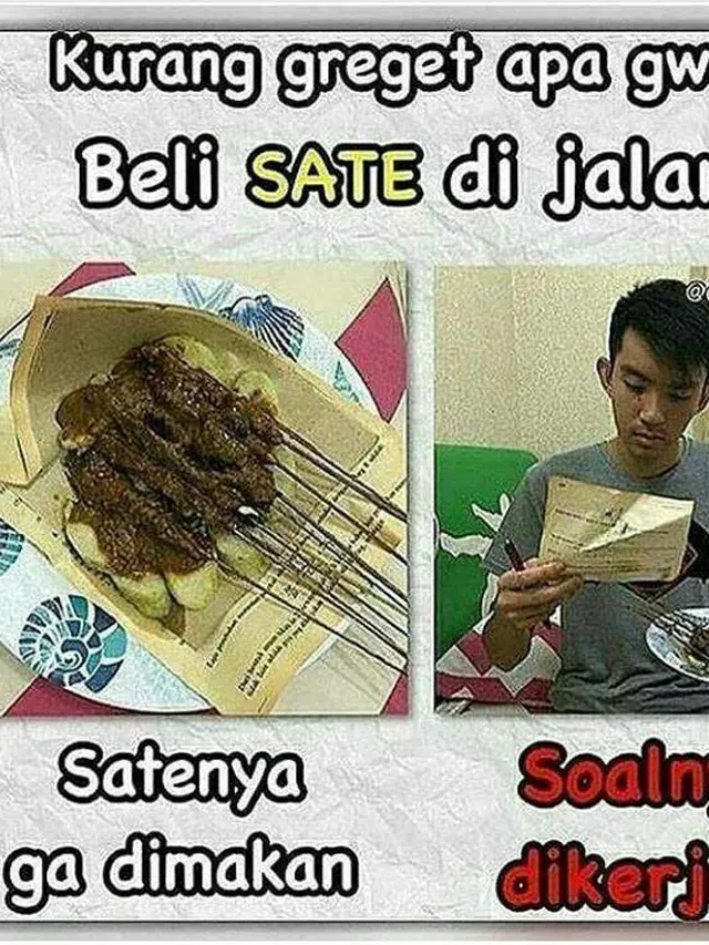 6 Potret Bungkus Sate Ini Kelewat Unik, Bikin Enggak Habis Pikir