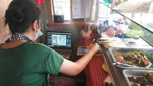 5 Potret Kocak Pekerjaan Sampingan Para Pedagang Ini Bikin Geleng Kepala