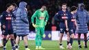 PSG tampil sangat dominan sepanjang laga dengan 25 tembakan, namun buruknya penyelesaian akhir dan penampilan gemilang kiper Paris FC membuat PSG gagal mencetak satu gol pun. (AFP/Anne-Christine Poujoulat)