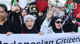 Aksi tersebut merupakan bentuk solidaritas untuk gerakan Global March to Gaza. (Liputan6.com/Herman Zakharia)