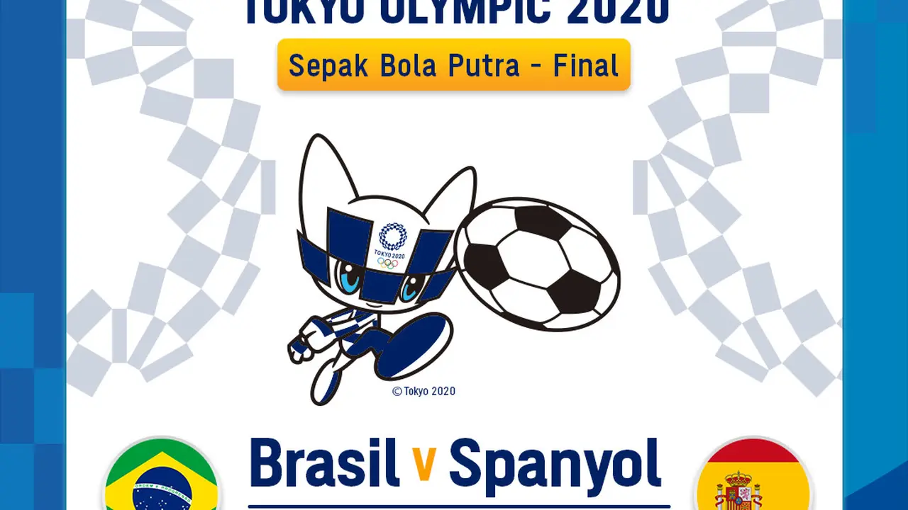 Banner Sepak Bola Putra Final Olimpiade. (Foto: Vidio)