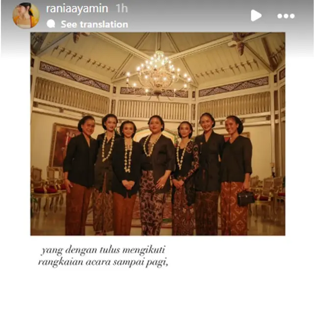 6 Potret Rania Yamin di Kirab Malam 1 Suro Mangkunegaran Solo, Anggun Pakai Kebaya