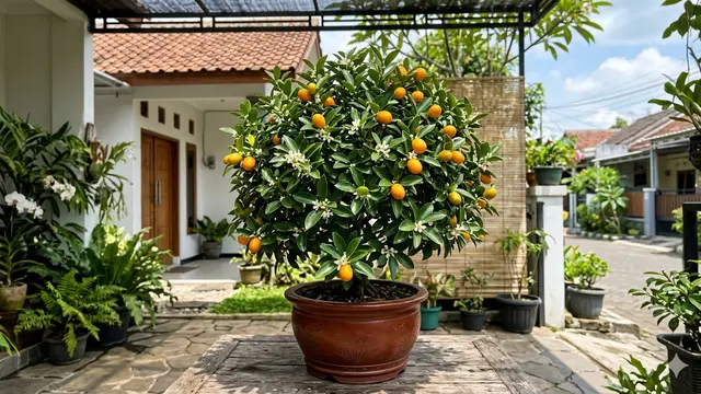 Pohon Buah Mini Daun Mengkilap