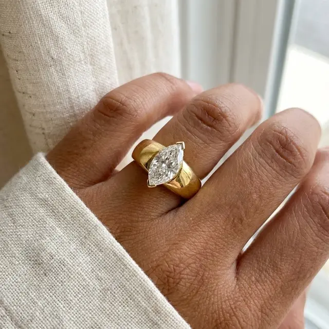 Model Cincin Emas dengan Batu Berlian yang Tren di 2026