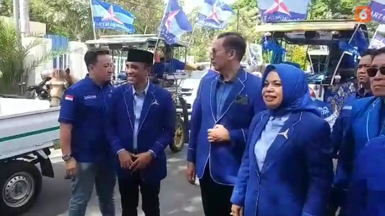 Rombongan Demokrat Sulteng di KPU Sulteng