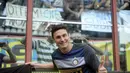 4. Javier Zanetti - Legenda sepak bola Serie A yang begitu dihormati dengan kedewasaan saat berlaga di lapangan. Ini akibat dari senyuman yang sering diperlihatkan Zanetti saat dilanggar pemain lawan. (AFP/Olivier Morin)