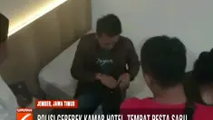 Polisi tidak menemukan sabu karena diduga sudah dibuang pelaku bernama Fauzi ke dalam kloset kamar mandi hotel.