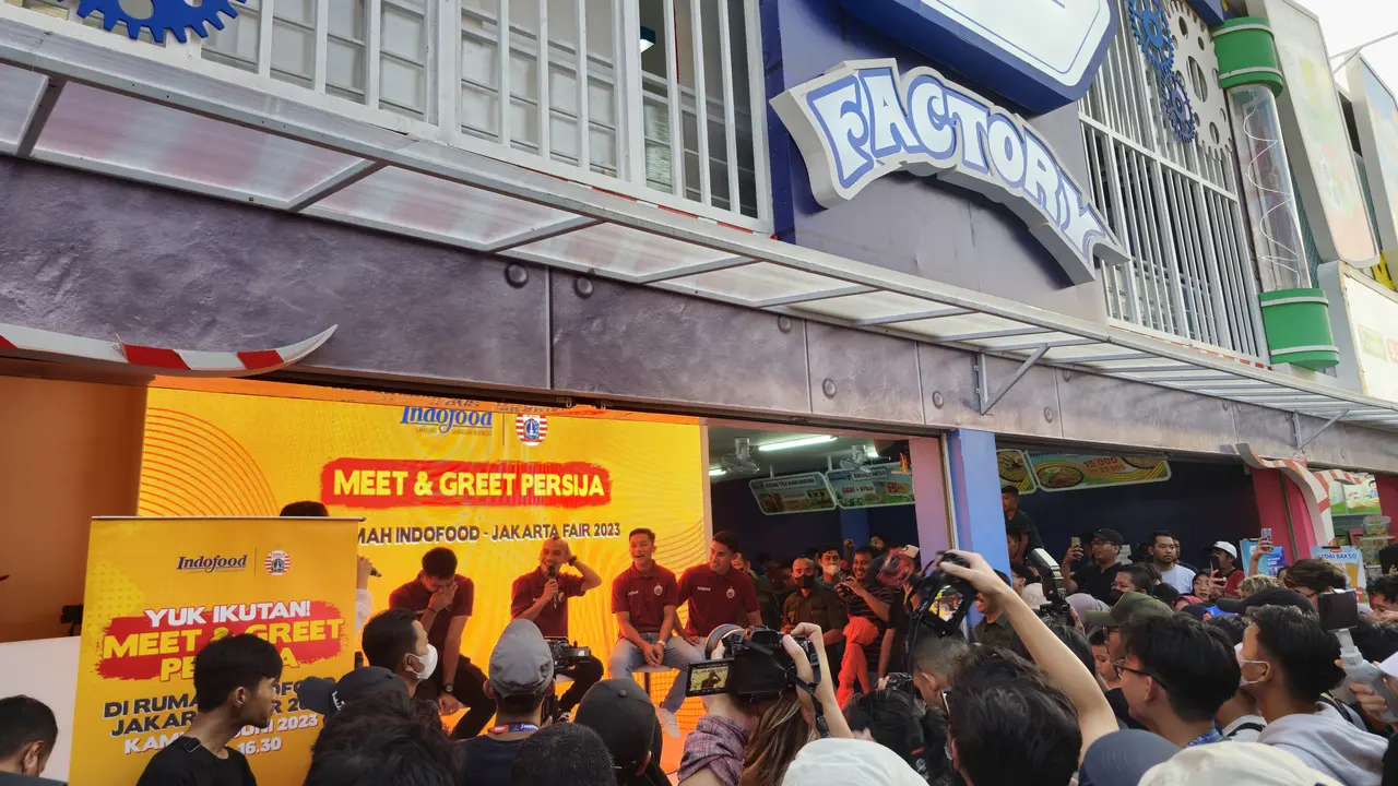 5 Pemain Persija Temui Penggemar di Rumah Indofood yang berada di PRJ 2023