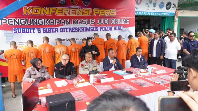 Polda Riau Bongkar Jaringan Judi Online Higgs Domino, 12 Tersangka Ditangkap