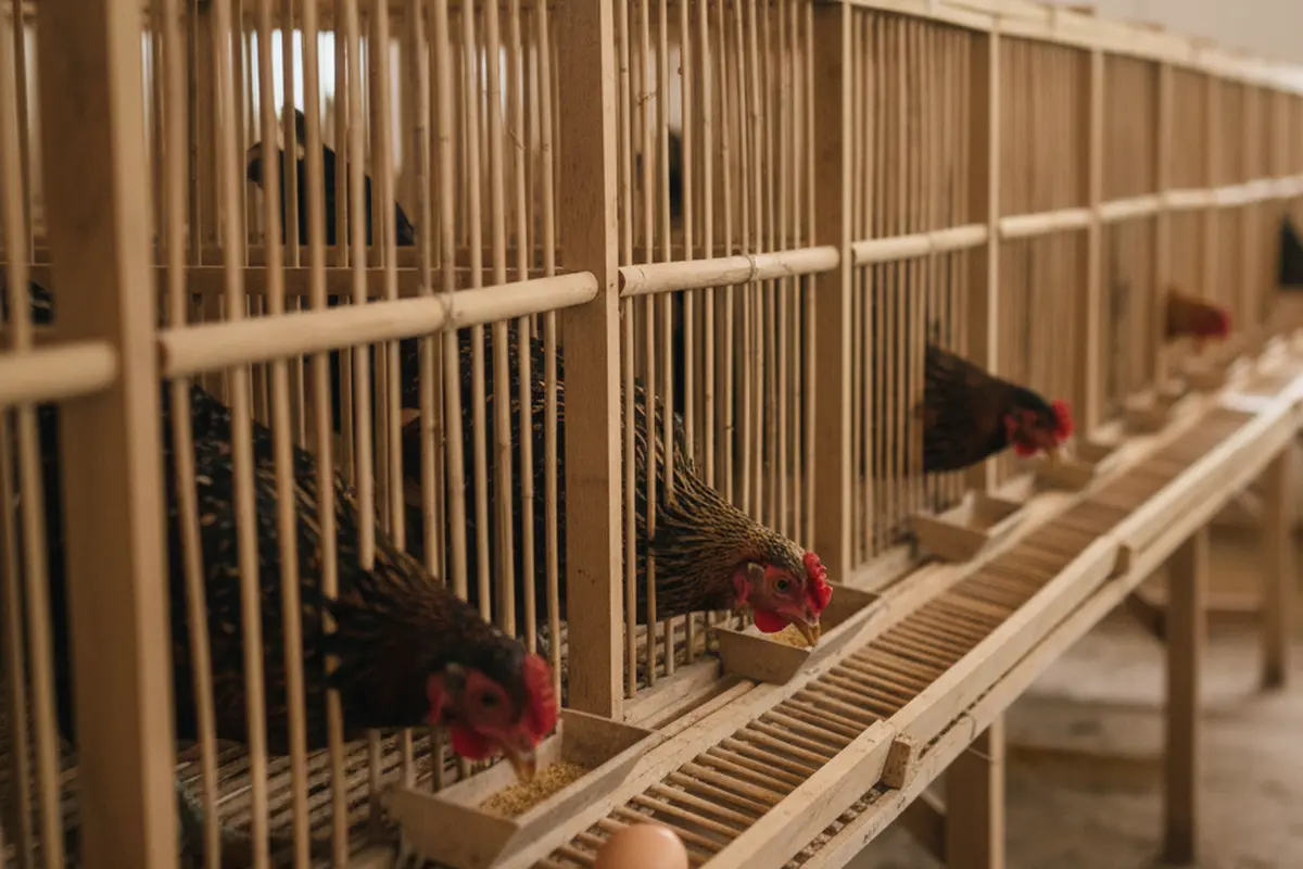 Desain Kandang Ayam Kampung Produktif. AI