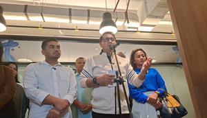 Amsal Sitepu Bertemu Menteri Ekonomi Kreatif, Teuku Riefki Harsya (Foto: Rifqy/Liputan6.com)