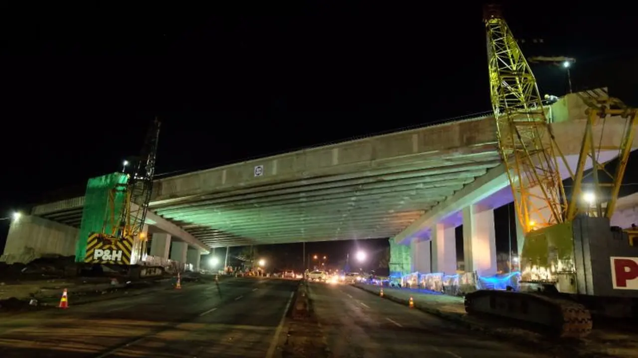 Progres proyek pembangunan fisik ruas tol Pandaan-Malang untuk seluruh seksi gabungan sudah mencapai 42,104 persen. (Foto: Jasa Marga)