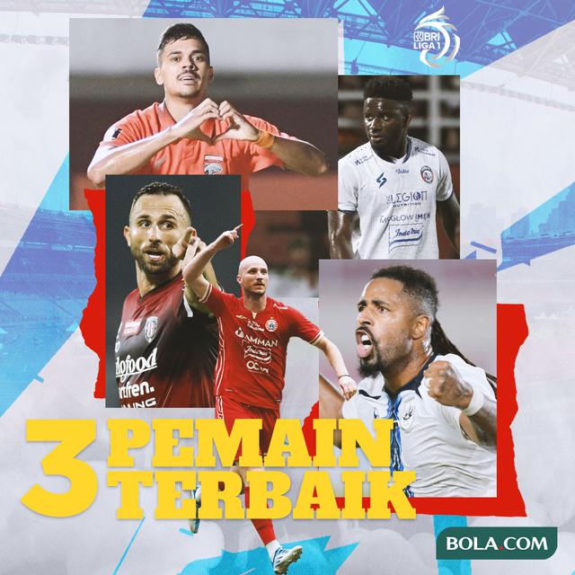 Liga 1 - Ilustrasi 3 Pemain Terbaik BRI Liga 1 2022/2023