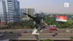 Dari pantauan udara, sejumlah jalan protokol yang biasanya dipenuhi dengan hilir mudik ribuan kendaraan kini lancar.