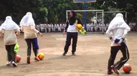 Pesepak bola asal Australia, Assmaah Heelal (Liputan6.com / Naomi Trisna)