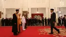 Prosesi saat Sunarto dilanatik sebagai Wakil Ketua Mahkamah Agung Bidang non Yudisial oleh Presiden Joko Widodo di Istana Negara, Jakarta (23/5). (Liputan6.com/Angga Yuniar)
