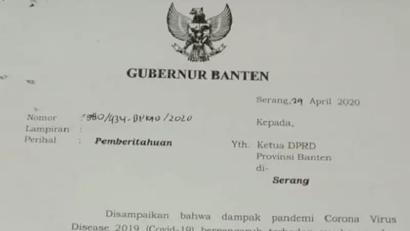 Surat Gubernur Banten