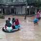 Warga Tulungagung sudah hafal waktu banjir bandang akan melanda. (Liputan6.com/Zainul Arifin)