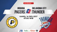 Jadwal NBA, Indiana Pacers Vs Oklahoma City Thunder. (Bola.com/Dody Iryawan)
