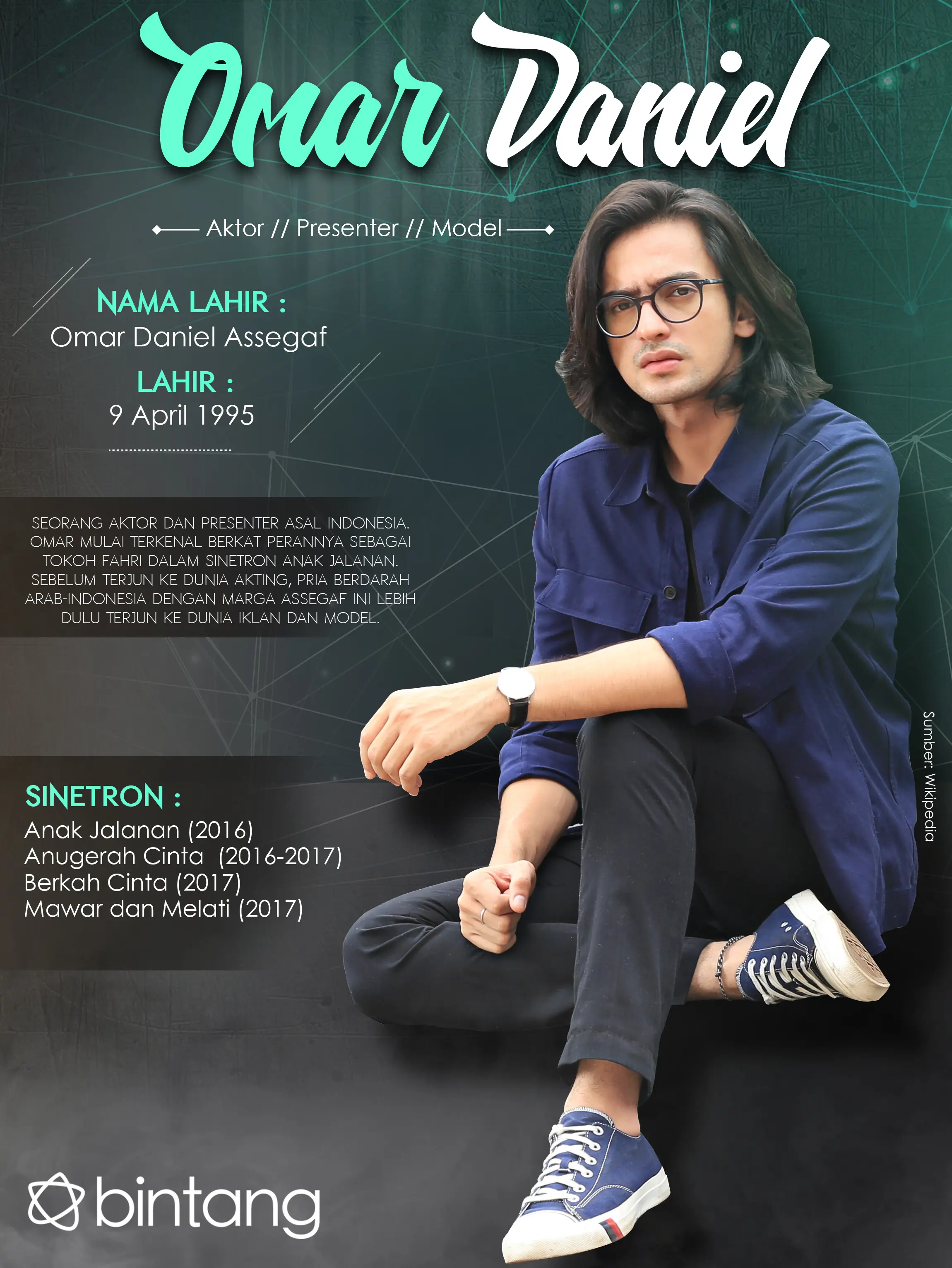  Celeb Bio Omar Daniel (Foto: Adrian Putra, Desain: Nurman abdul Hakim/Bintang.com)
