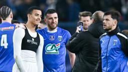 Greenwood terus menunjukkan performa tajam sepanjang musim ini. Tambahan tiga gol membuat koleksi golnya menjadi 19 gol di semua kompetisi. (AFP/Lou Benoist)