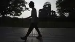 Kubah Bom Atom terlihat saat senja di Hiroshima, Jepang barat, Selasa (4/8/2020). Kota Hiroshima pada Kamis, 6 Agustus, menandai peringatan 75 tahun pemboman atom AS. (AP Photo / Eugene Hoshiko)  