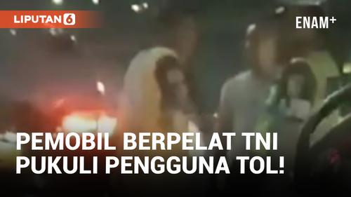VIDEO: Pengguna Jalan di Tol Jagorawi Dipukuli Pengendara Mobil Berpelat TNI