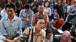 Suasana tegang saat pembacaan keputusan praperadilan yang diajukan mantan Walikota Makassar Ilham Arief Sirajuddin, Jakarta,  Selasa (12/05/2015). (Liputan6.com/Andrian M Tunay)