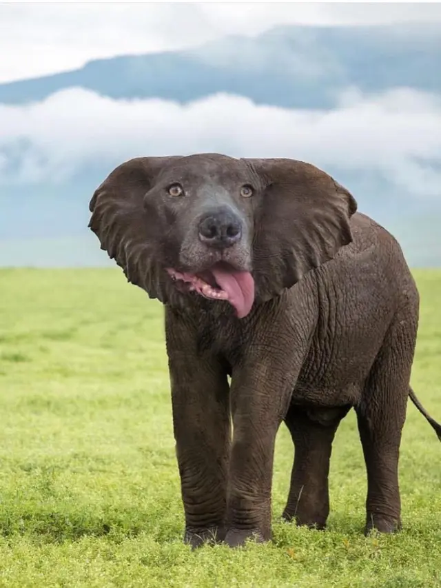 6 Editan Foto Hewan Berkepala Anjing Ini Absurd Banget, Bikin Ngakak
