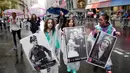 Peserta berbaris di Fifth Avenue saat parade Hari Veteran di New York, Amerika Serikat, 11 November 2022. (AP Photo/Mary Altaffer)