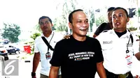 Iwa K saat menjalani proses assessment di Balai Laboratorium Narkoba BNN,Jakarta, Selasa (2/5/2017). (Herman Zakharia/Liputan6,com)