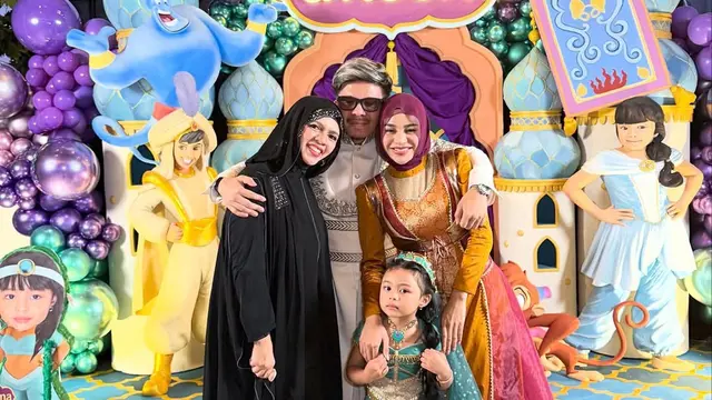 Ashanty hingga Kris Dayanti Totalitas, Intip Gaya Grandmi, Granda, dan Gadda di Ultah Ameena Bertema Aladdin