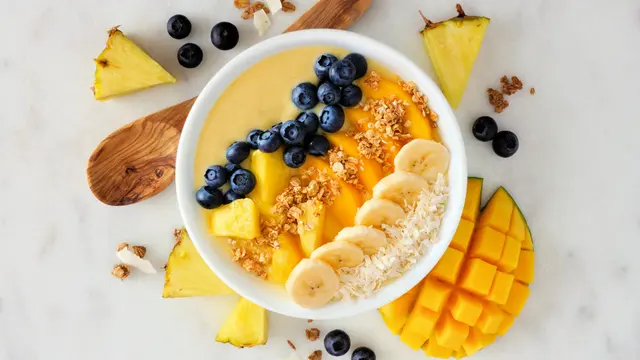 resep jus buah nanas pisang mangga