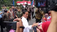 Presiden Joko Widodo atau Jokowi di Universitas Gadjah Mada. (Liputan6.com/Switzy Sabandar)