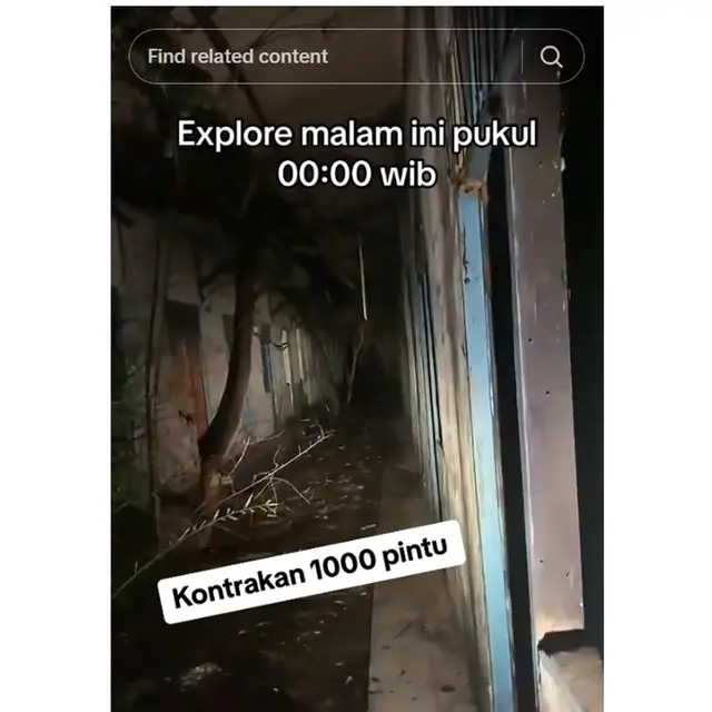 6 Potret Penampakan Kontrakan 1000 Pintu di Malam Hari, Suasana Makin Seram